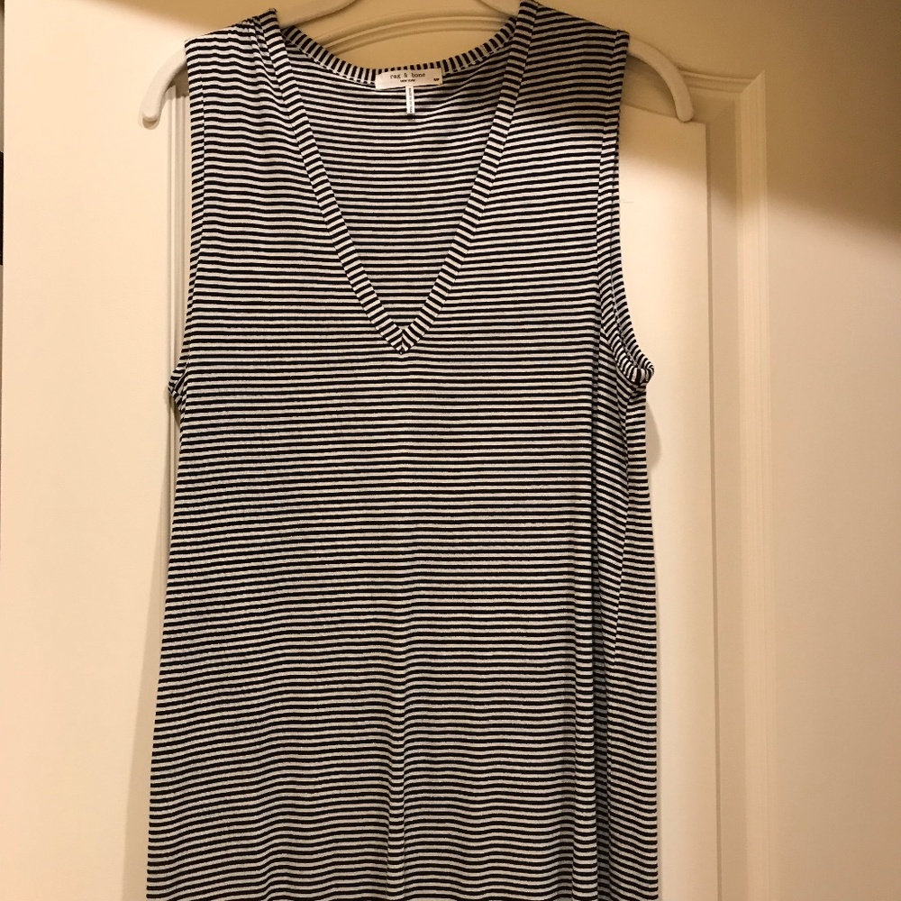 Rag & Bone black/white stripe midi dress size S/P